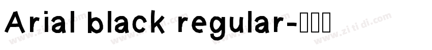 Arial black regular字体转换